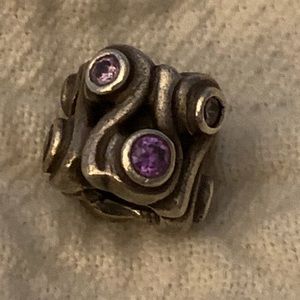 Ocean wave purple Pandora bead